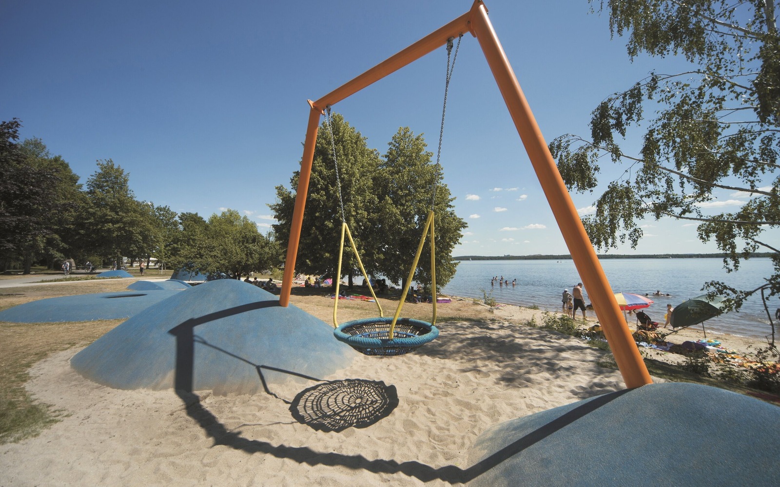 Spielplatz am Seestrand Senftenberg am Senftenberger See, Foto: Hanns Joosten, Lizenz: Zweckverband Lausitzer Seenland Brandenburg