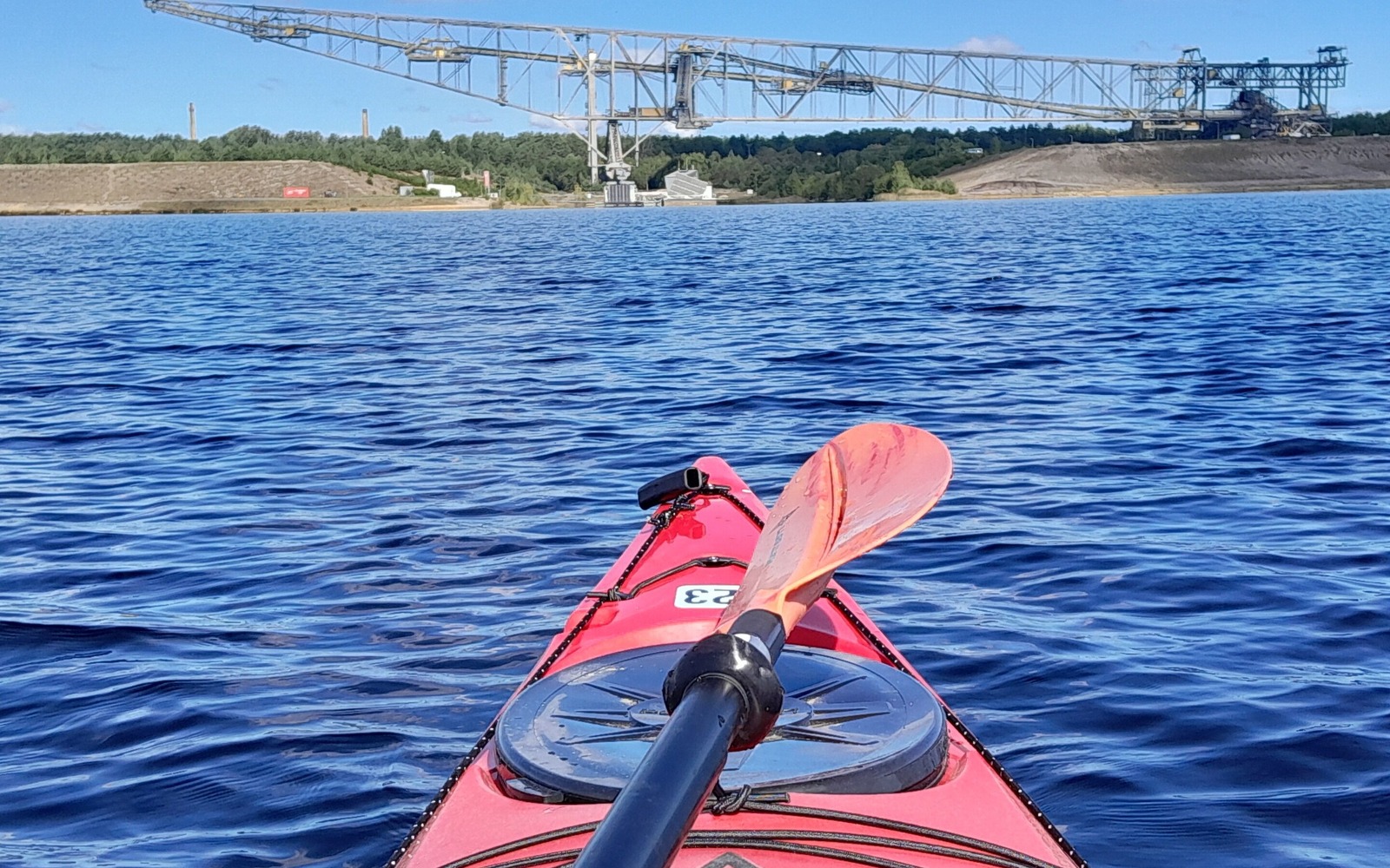 Kajak von KAYAKOMAT auf dem Bergeider See, Foto: Christoph Büttner, Lizenz: Christoph Büttner